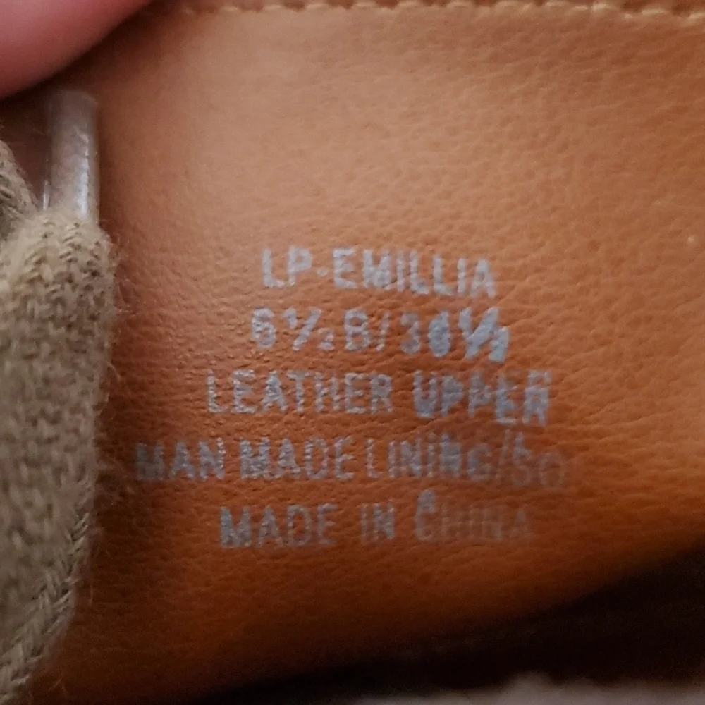 Lucky Brand Ankle Boots Emillia Size 6.5 Booties Brown